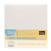 Couture Creations - Card + envelope set - White Tall 210x105mm (50 Sets)