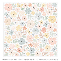 Cocoa Vanilla - Heart & Home Collection - Printed Vellum Specialty Paper