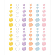 Simple Stories Color Vibe Enamel Dots Embellishments 72/Pkg - Spring