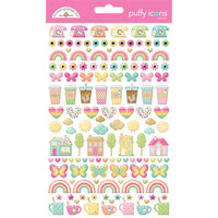 Doodlebug - Hello Again Collection - Stickers - Puffy Shapes