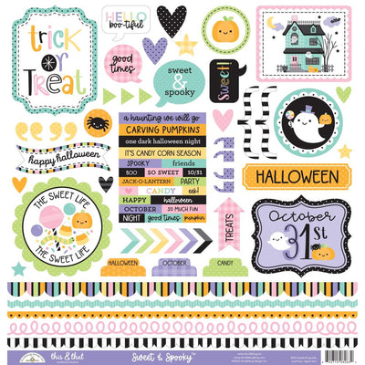 Doodlebug - Sweet & Spooky This & That Cardstock Stickers 12