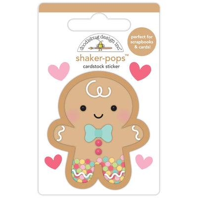 Doodlebug - Gingerbread Kisses Shaker-Pops 3D Stickers - Gingerbread Kisses