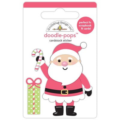 Doodlebug - Gingerbread Kisses Doodle-Pop 3D Stickers - Hello Santa