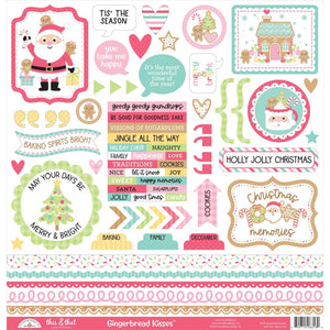 Doodlebug - Gingerbread Kisses This & That Cardstock Stickers 12x12