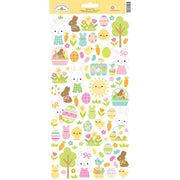 Doodlebug - Bunny Hop Icon Sticker Sheet 6x13"