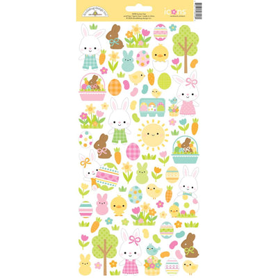 Doodlebug - Bunny Hop Icon Sticker Sheet 6x13