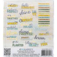 49 And Market - Botanical Buzz Chipboard Set