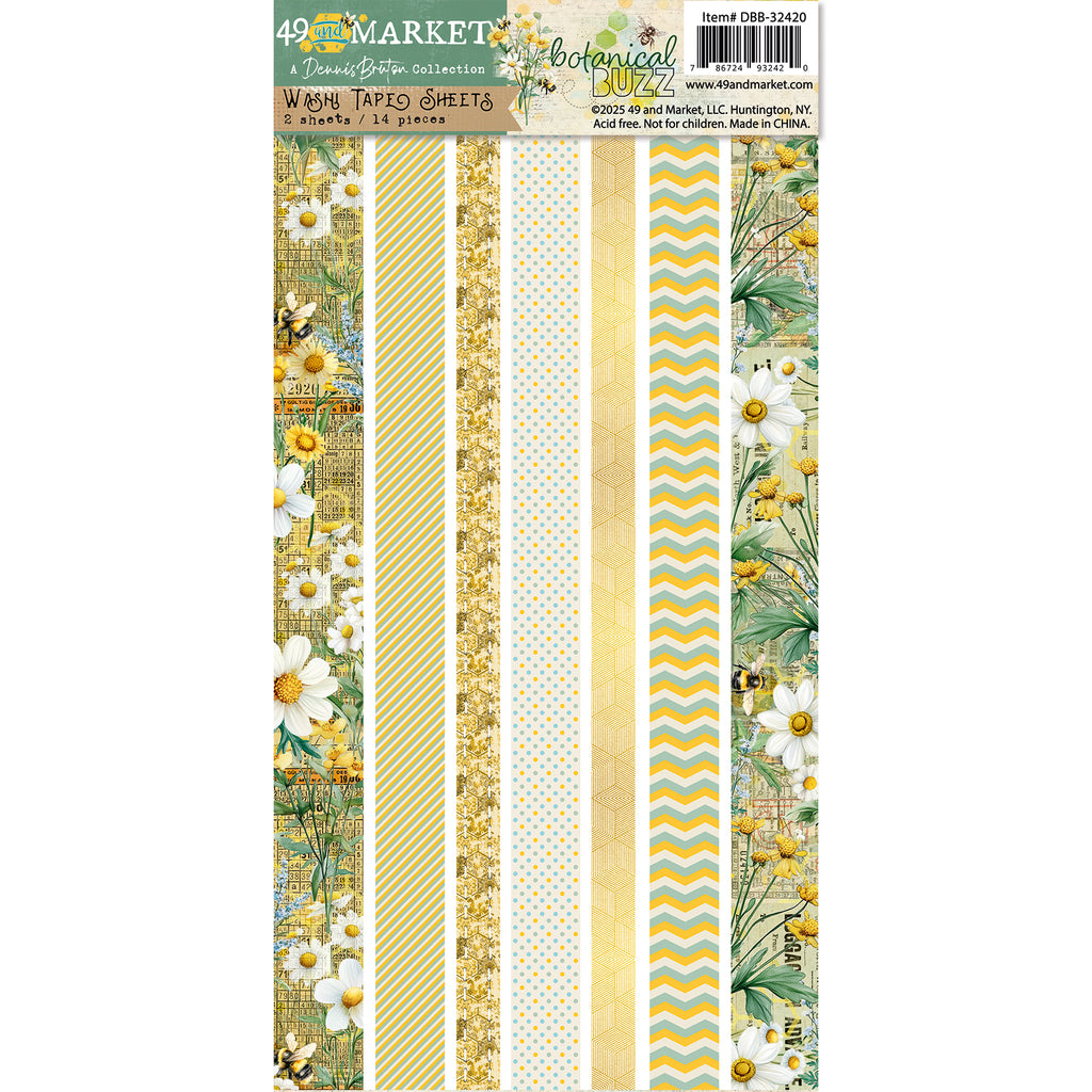 49 And Market - Botanical Buzz Washi Tape Sheets