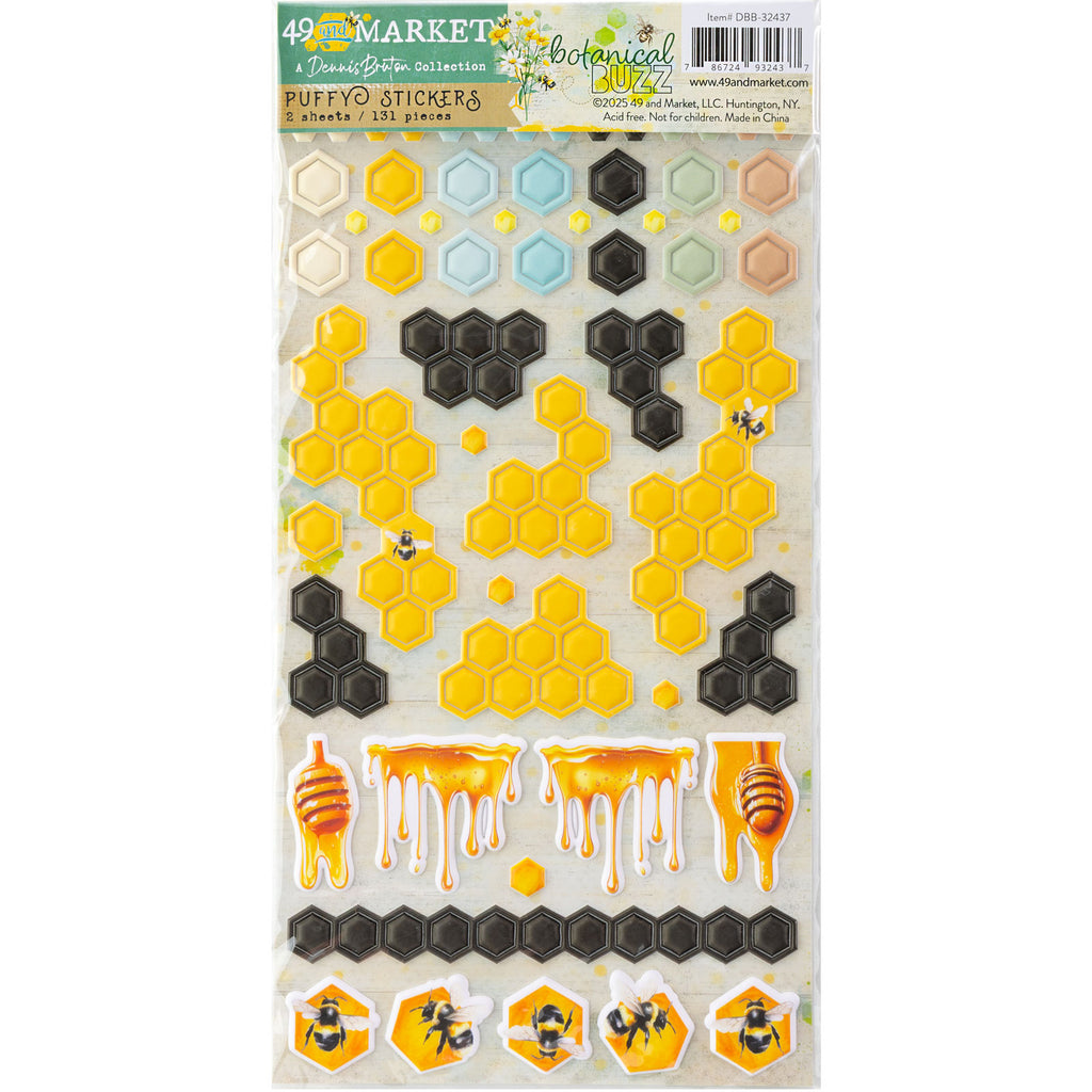 49 And Market - Botanical Buzz Puffy Stickers