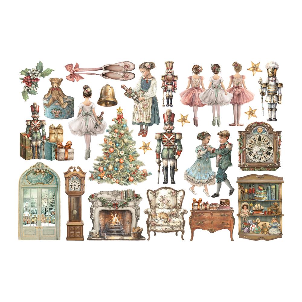 Stamperia - The Nutcracker - Cardstock Ephemera Adhesive Paper Cut Outs