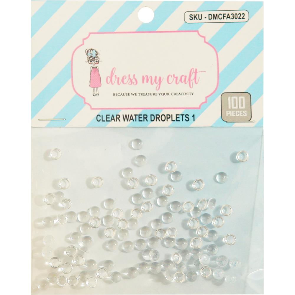 Dress My Craft Water Droplet Embellishments 100/Pkg - 4mm