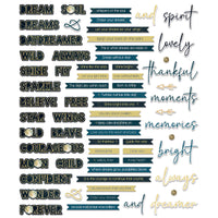 49 and Market - Starlight Dreams Chipboard Words 65/Pkg