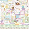 Echo Park - Easter Basket 12x12 Cardstock Element Sticker Sheet