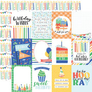Echo Park - Make a Wish Birthday Boy Paper - 3X4 Journaling Cards