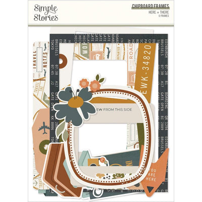 Simple Stories - Here & There Chipboard Frames 6/Pkg