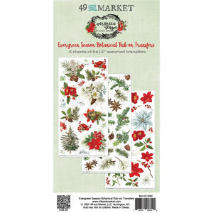 49 and Market - Evergreen Season Rub-On Transfer Set - Botanical