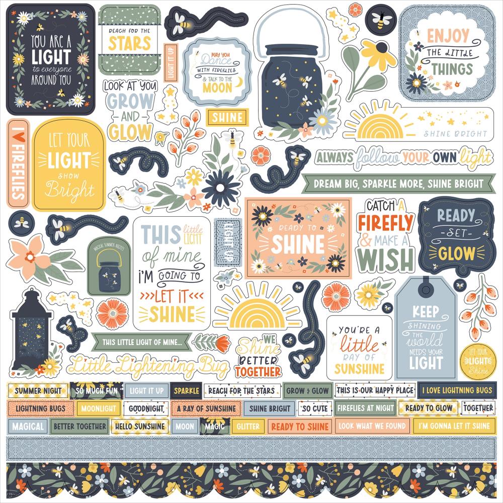 Echo Park - Firefly Element Sticker Sheet 12x12