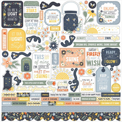 Echo Park - Firefly Element Sticker Sheet 12x12