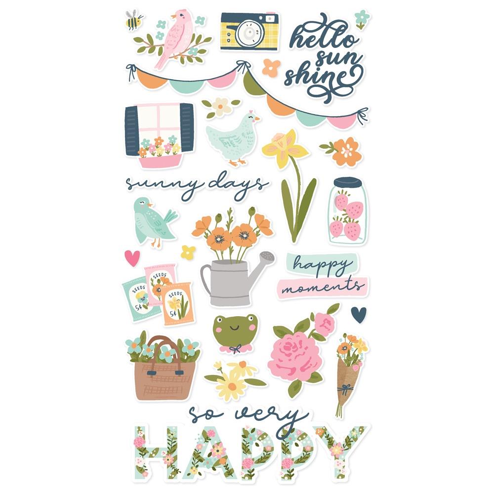 Simple Stories - Fresh Air Chipboard Stickers 6"X12"