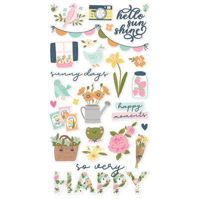 Simple Stories - Fresh Air Chipboard Stickers 6