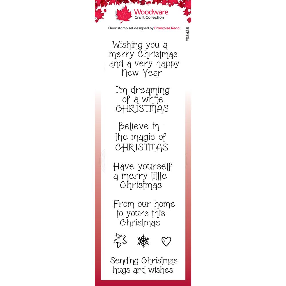 Creative Expressions Woodware  - Clear Stamp Set - Magical Christmas Greetings