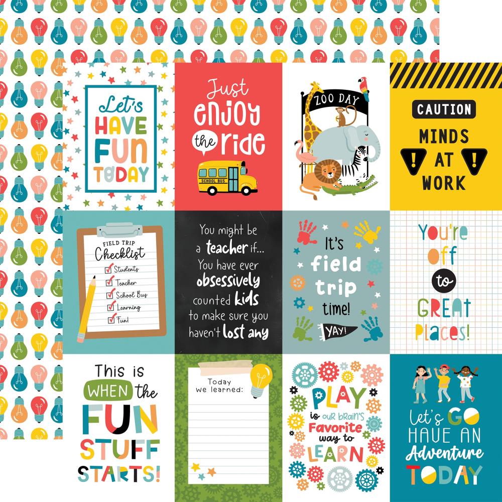 Echo Park - Field Trip Paper - 3x4 Journaling Cards
