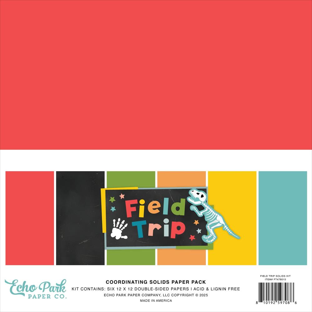 Echo Park - Field Trip Solids Paper Pack 12x12