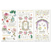 49 and Market - From the Garden Rub-on Transfer Set