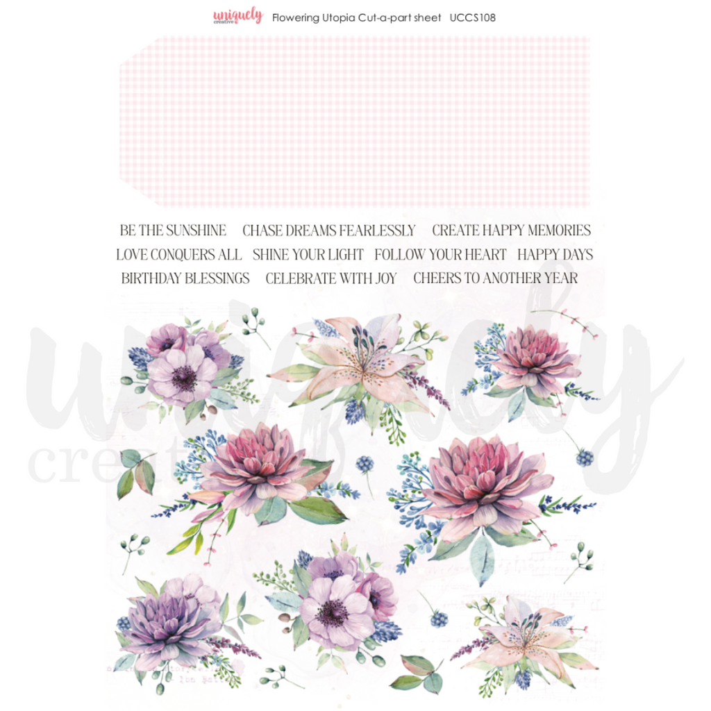 Uniquely Creative - Flowering Utopia Cut-a-part Sheet
