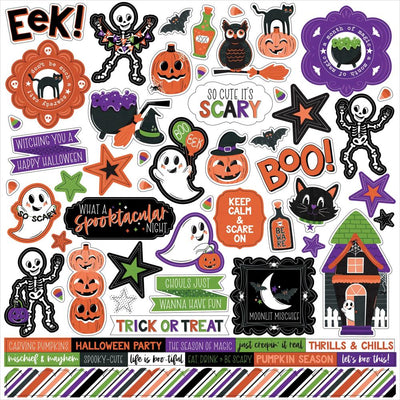 Echo Park - Ghosts & Goblins 12x12 Cardstock Sticker Sheet