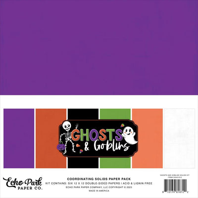 Echo Park - Ghosts & Goblins Solids Paper Pack