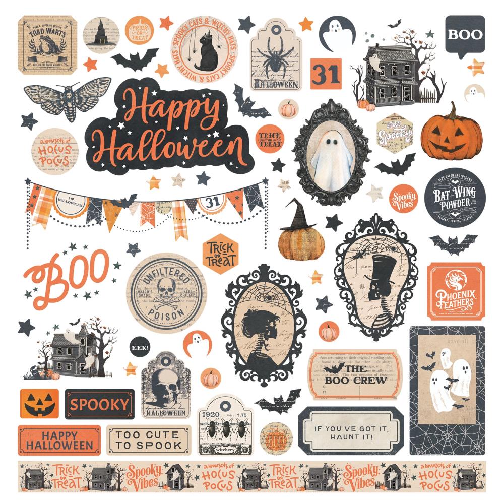 Photo Play - Halloween Junque 12x12 Cardstock Sticker Sheet