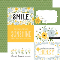 Echo Park - Happy As Can Bee Paper - 6x4 Journaling Cards