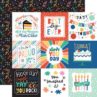 Echo Park - Hip Hip Hooray Paper - 4x4 Journaling Cards