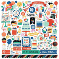 Echo Park - Hip Hip Hooray 12x12 Element Sticker Sheet