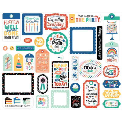 Echo Park - Hip Hip Hooray Frames & Tags Die Cuts 34/Pkg