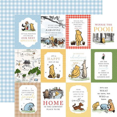 Echo Park - The House At Pooh Corner Paper - 3X4 Journaling Cards