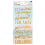 Heidi Swapp - Set Sail Collection - Thickers - Phrase - Puffy with Gold Foil Accents