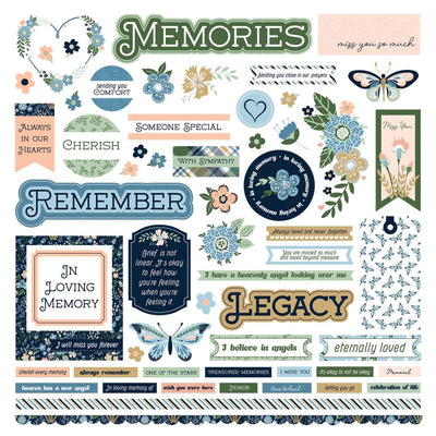 Photo Play - In Loving Memory 12x12 Element Sticker Sheet