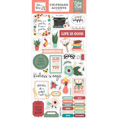 Echo Park - A Year in Review Chipboard Accent Stickers 6x13