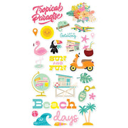 Simple Stories - Just Beachy Chipboard Stickers 6"X12"