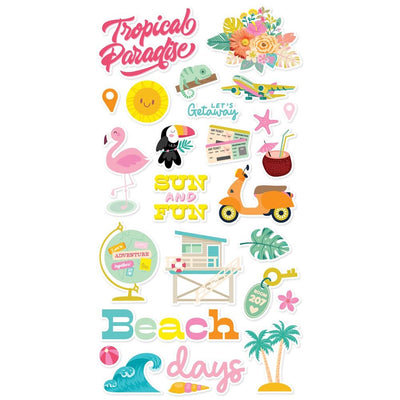 Simple Stories - Just Beachy Chipboard Stickers 6