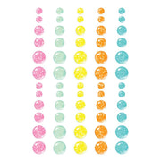 Simple Stories - Just Beachy Glitter Enamel Dots Embellishments 60/Pkg