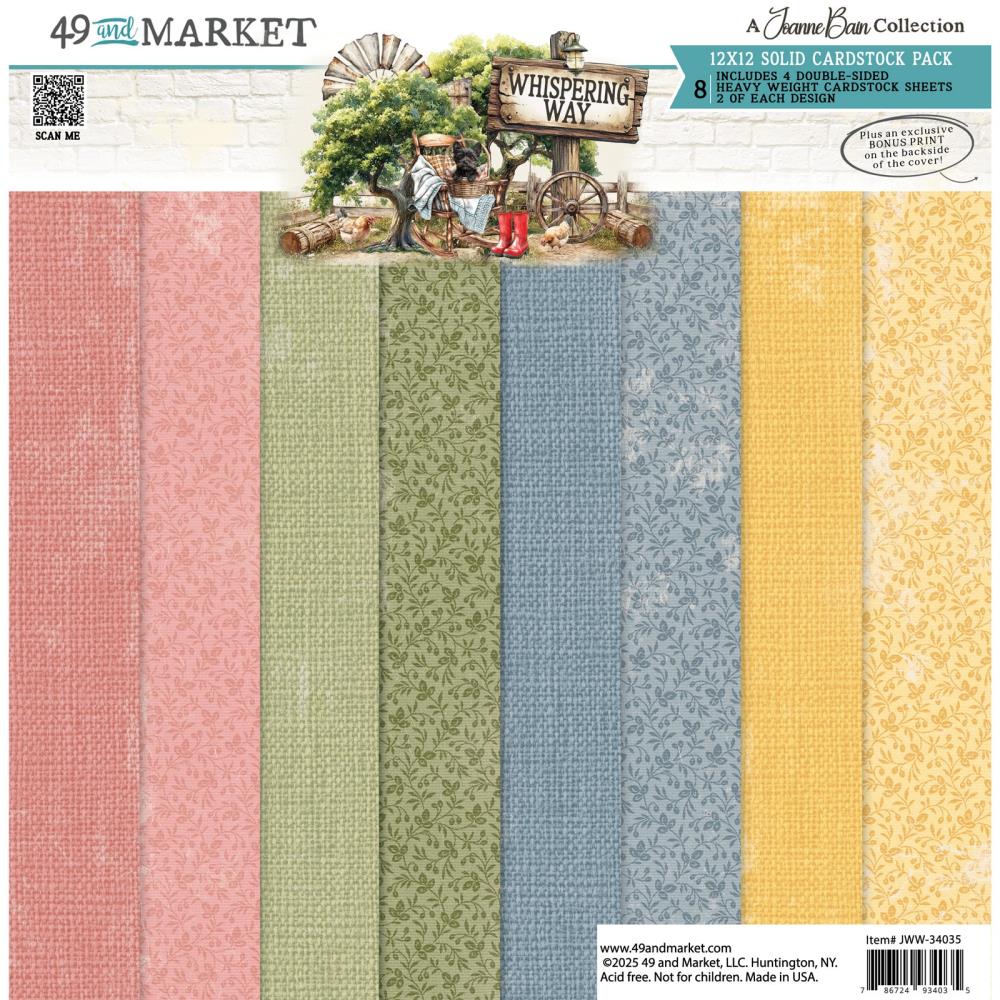 49 and Market - Whispering Way 12x12 Solids Collection Pack