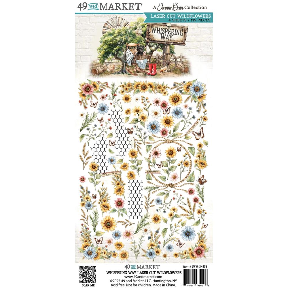 49 and Market - Whispering Way Laser Cut Outs - Wildflowers