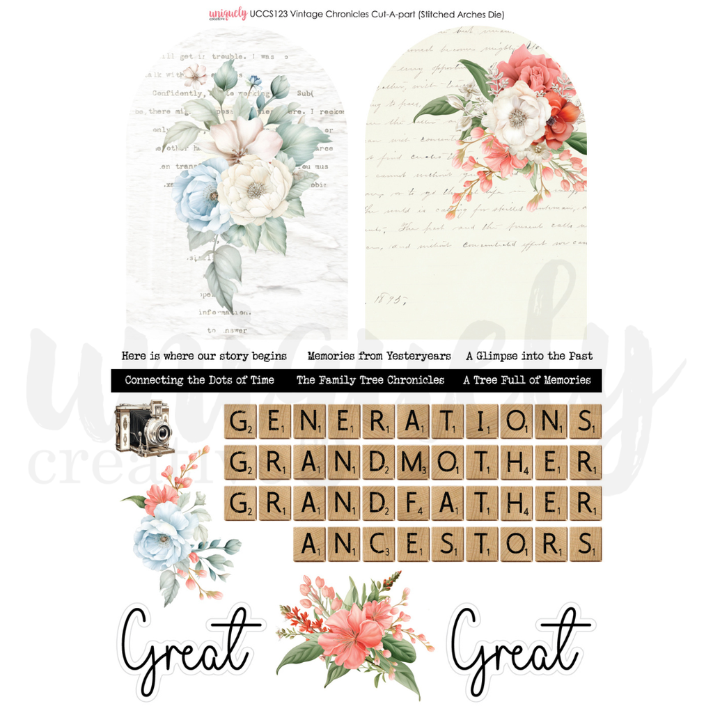 Uniquely Creative - Vintage Chronicles Cut-a-part Sheet