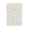 Stamperia - Silicone Mold A5 - Gardens of Time Clocks and Tubes