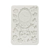 Stamperia - Silicone Mold A5 - Gardens of Time Clock & Flowers
