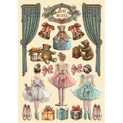 Stamperia - The Nutcracker - Colored Wooden Shapes A5 - The Nutcracker Ballet And Teddy