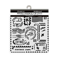 Stamperia - Art of Travelling Stencil 12cmx12cm - Stamps